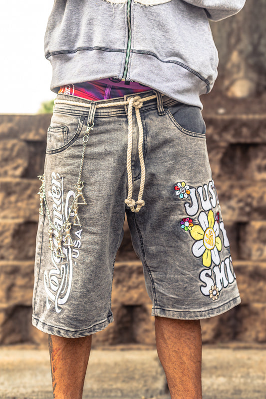 “Just Keep Smiling” Jean Shorts *Preorder* August 25